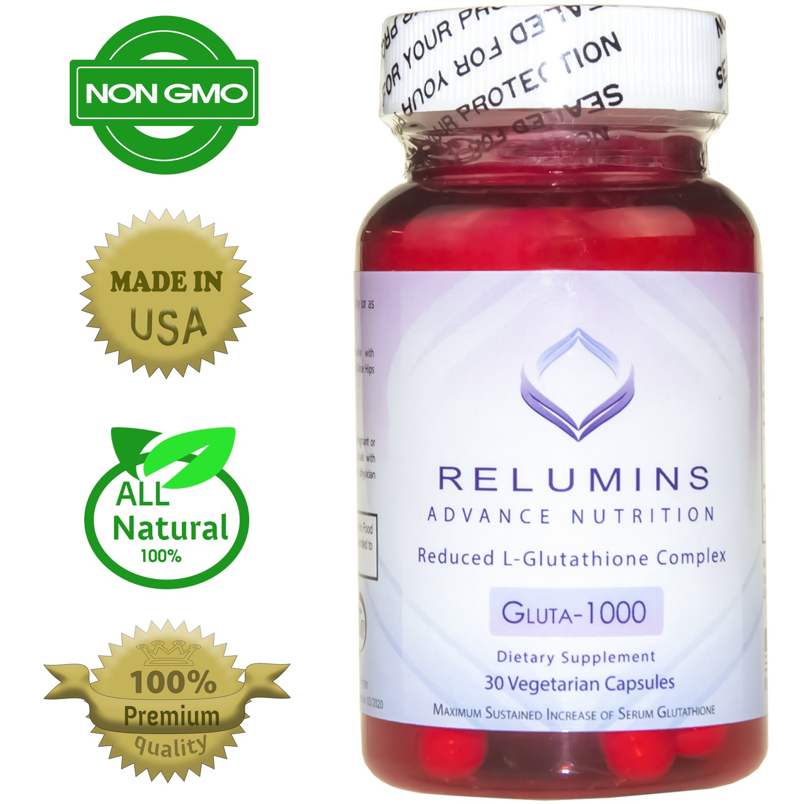 l pills reduced glutathione Glutathione 1000mg 60 Relumins Capsules